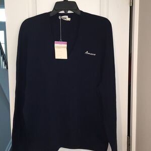 Amana V Neck Etonic vintage wool golf sweater XL